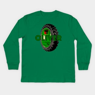 Oliver Tractors USA Kids Long Sleeve T-Shirt